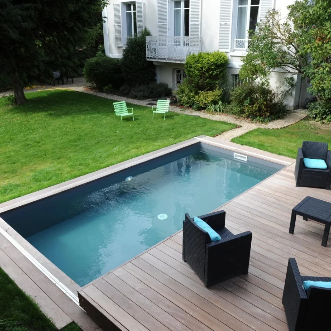 Раздвижная терраса для бассейна в Долгопрудном